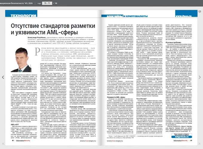 Отсутствие стандартов разметки и уязвимости AML-сферы